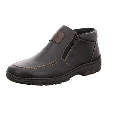 Image of Rieker Men&#039;s 19994 Classic Boots, Black (Schwarz/Kakao/Schwarz 00), 8 UK