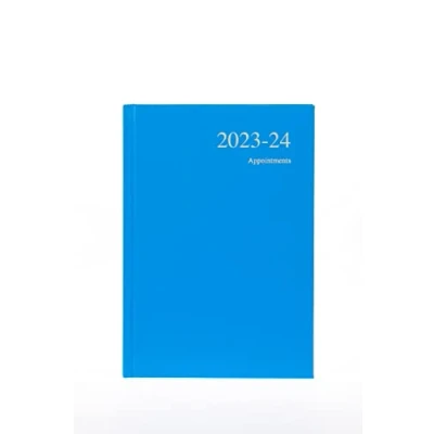 Image of Collins Essentials Academic 2023 24 A5 Day to A Page Mid Year Diary Planner (Appointments) School, College or University Term Journal July 2024 Light Blue ESSA51M.65 2324