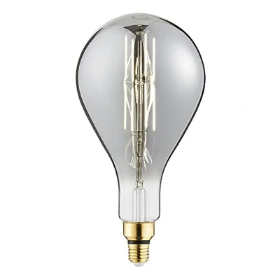 Image of LITECRAFT Light Bulb E27 Edison Screw Filament Oversize Pear Warm White LED Smoke Tint