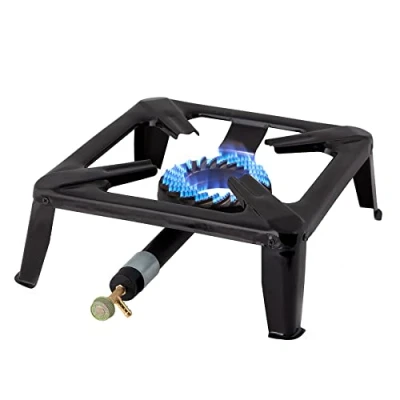 Image of NJ SGB 07 Gas Boiling Ring Large Camping Stove Cast Iron Burner Frame LPG Outdoor Cooker 8kW
