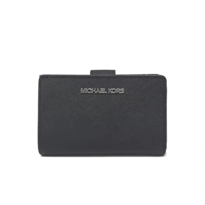 Image of Michael Kors Women&#039;s Bi fold, Pale Blue, M, Black, One Size, Clutch
