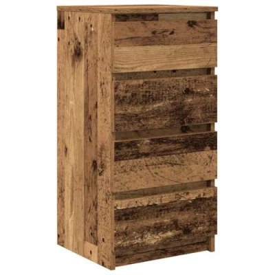 Image of vidaXL Sideboard Old Wood Engineered Storage Cabinet 37.5x35x76 cm Multi Room Use Brown