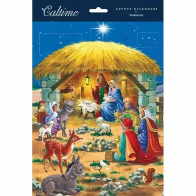 Image of Caltime Religious Nativity Traditional Christmas Advent Calendar with Pictures 491771
