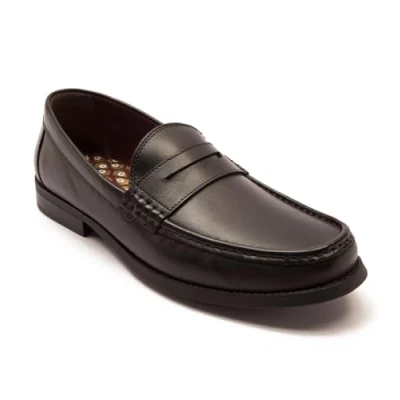 Image of Thomas Crick &#039;Lakeland&#039; Men&#039;s Slip on Formal Leather Loafer Shoes Black