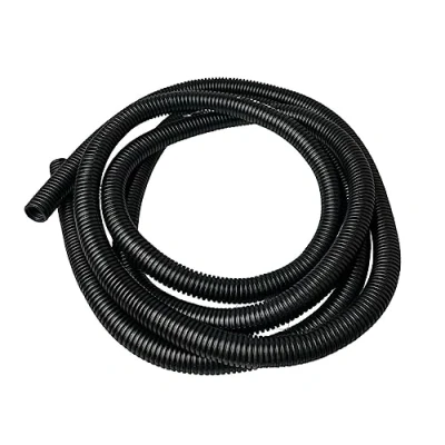 Image of Black Conduit Split Plastic Flexible Cable Tidy Solution Tube Trunking 15mm 2m