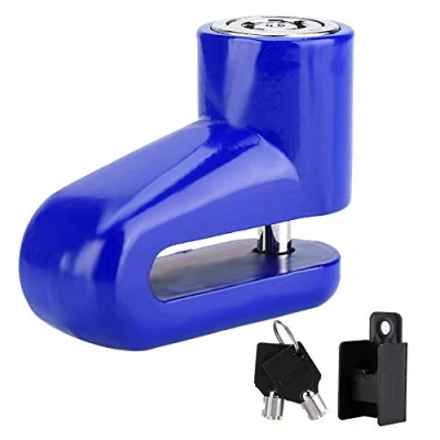 Image of Security Disc Brake Lock, Scooter Motorcycle Bicycle Anti Theft Heavy Duty Bike Wheel Rotor Lock (Blue)