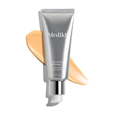 Image of Medik8 Crystal Retinal 10 Age Defying Night Serum Improves Wrinkles &amp; Skin Firmness 0.1% Strength 11x Faster than Retinol For Advanced Vitamin A Users 30ml