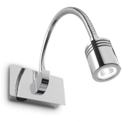 Image of Dynamo LED 1 Light Indoor Adjustable Wall Reading Lamp Chrome