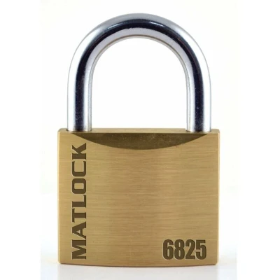 Image of Matlock Slimline Brass Key Padlocks 25mm, Pack of 4