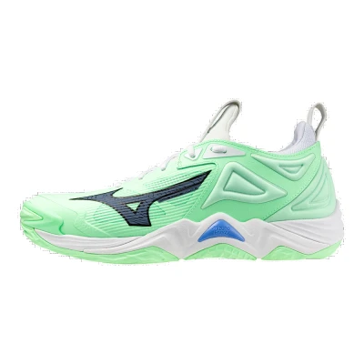 Image of Mizuno WAVE MOMENTUM 3 Korfball Shoes Neo Mint/Black/Frontier Blue Women/Men Size 7