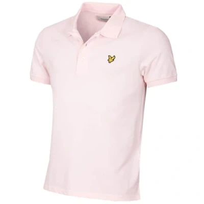 Image of Lyle &amp; Scott Mens Plain Polo Shirt Light Pink M