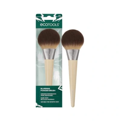 Image of EcoTools Blurring Powder Makeup Brush, For Loose &amp; Pressed Powder, Large Brush All Over Application, Fluffy, Synthetic Bristles, Eco Friendly, Cruelty Free, Vegan, 1 Count