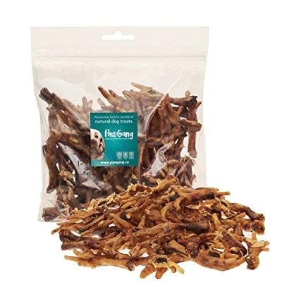 Image of PawGang Chicken Feet 1kg 100% Natural EU Sourced Treats for Dogs Puppies Young Adult Old Small Large Dog Tasty Air Dried Chews Snacks Healthy Hypoallergenic Low Fat Grain Free BARF Raw