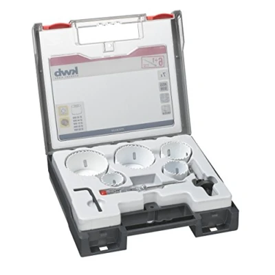 Image of kwb 7 Piece Pro Bi Metal Hole Saw Set for Electricians, HSS CO, Progressive Vario Tooth, 8% Cobalt