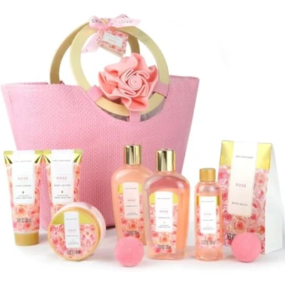 Image of gifts for Her Spa Luxetique Gift Set, Pampering women,10pcs Rose Bath Sets Women Gifts, Birthday Women, Mothers Day Gifts,Christmas