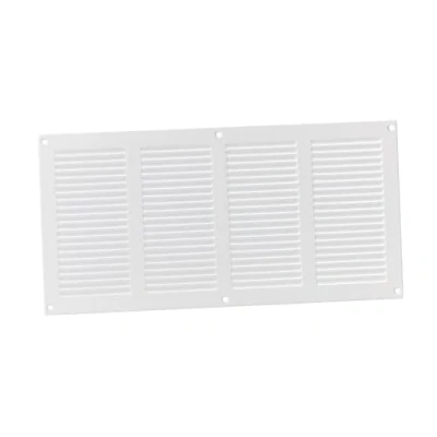 Image of 400x200mm / 16x8&quot; inch White Metal Air Vent Grille Cover with Insect Mesh Ventilation
