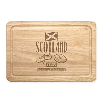 Image of Rugby Scotland Rectangular Wooden Chopping Board
