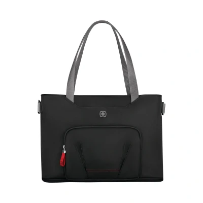 Image of Wenger Motion Deluxe Tote Chic Black, Lightweight and Durable Laptop Bag with Multiple Compartments for Work, School, or Travel, Water Resistant, Ergonomic Design, Fits Laptops up to 16 Inches