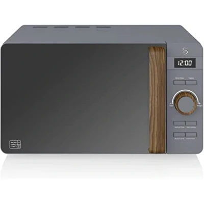 Image of Swan Nordic Slate Grey 20 Litre 800W Digital Microwave