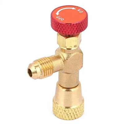 Image of Hilitand Brass 1/4&#039;&#039; 5/16&#039;&#039; Flow Control Valve Thickened Body Water for R410A Refrigerant Charging Hose