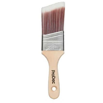 Image of ProDec 2 inch Premier Trade Professional Synthetic Short Handle Cutting In Paint Brush for Sharp Edge Lines Painting with Emulsion, Gloss and Satin Paints on Walls, Ceilings, Wood Metal, 2&quot; 50mm