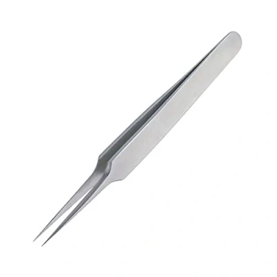 Image of Solid/Rigid Arms Tweezers (Non Flex), Long Needle Nose, Ultra Fine Tips/Pointed Ends, 120mm, Stainless Steel, (GG Type). Made in Japan. ENGINEER pt 31
