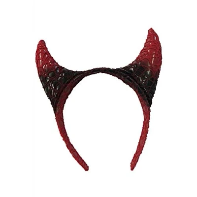 Image of Bristol Novelty BA026 Devil Horns on Band, Womens, Black/Red, One Size