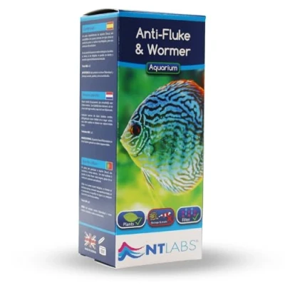 Image of NT Labs Aquarium Anti Fluke and Wormer,Tropical Coldwater Medicine,Treats Internal Worms, Combats External Parasites Such as Skin Gill Flukes (20 ml)
