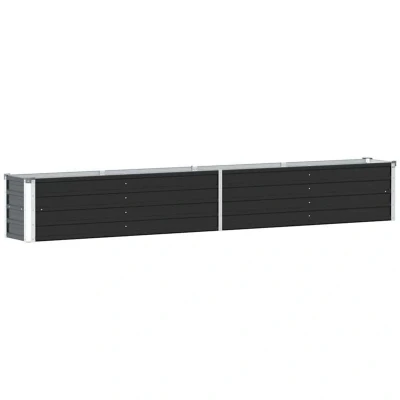 Image of vidaXL Garden Raised Bed Galvanised Steel 320x40x45 cm Anthracite
