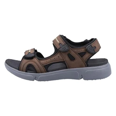 Image of Hush Puppies Men&#039;s Castro Sandal Sport, Brown, 9 UK