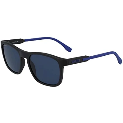 Image of Lacoste Men&#039;s L604SND Sunglasses, Matte Black Blue, One Size
