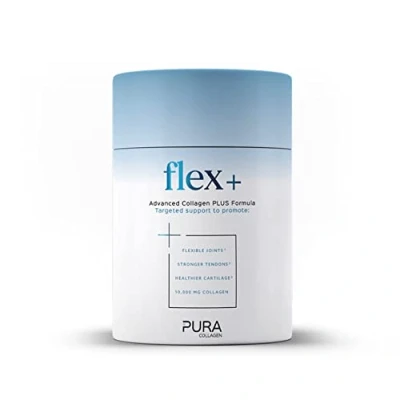 Image of Pura Powdered Collagen Supplement (Flex +) Hydrolysed Peptides with Vitamin C &amp; Manganese 284g (28 Servings)