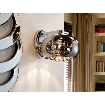 Image of Argos Crystal Wall Lamp Chrome, Mirror, G9