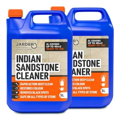 Image of Jarder Indian Sandstone Cleaner 10L Removes Dirt, Grime, Algae, Mould, and Black Spots, Restores Colour, Safe on All Stone Types