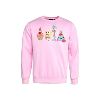 Image of Nickelodeon Men&#039;s Spongebob Sweatshirt Soft Fleece Crewneck Pullover for Men (S XL), Pink, Medium