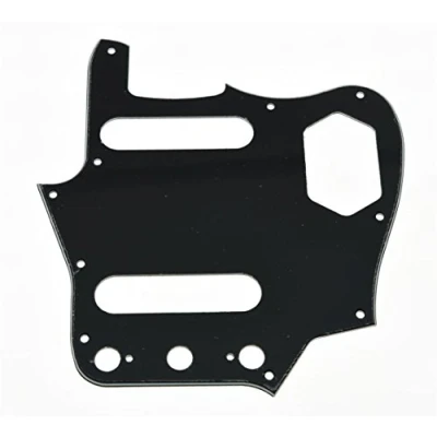 Image of KAISH Vintage JAG Guitar Pickguard Scratch Plate Fits American Jaguar Black 3 Ply