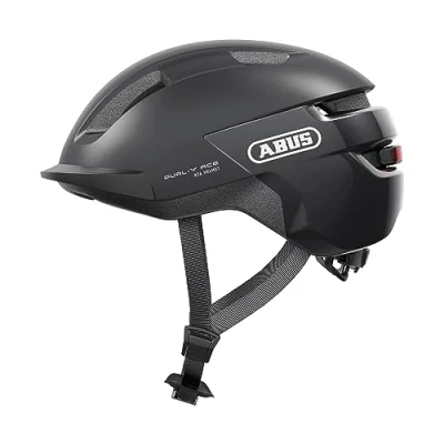 Image of ABUS PURL Y ACE Bike Helmet with LED Light Suitable for E and S Pedelec Rides Trendy NTA Safety Bicycle Adults Teenagers Grey, Size M