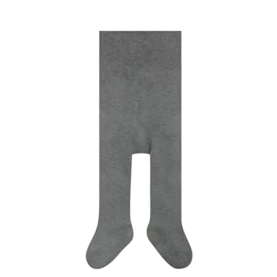 Image of FALKE Unisex Baby Family B Ti Sustainable Cotton Plain 1 Pair Tights, Grey Light Melange 3390, 6 12 months