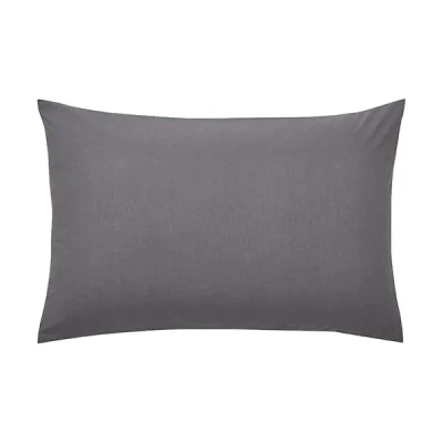 Image of Helena Springfield Plain Dye Housewife Pillowcase Charcoal