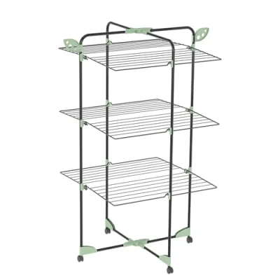 Image of Colombo Tower Clothes Rack Alpina, Iron Plastic, Black, 30 metri