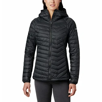 Image of Columbia Women&#039;s Powder Pass Hooded Jacket Puffer Jacket, Black, Size S