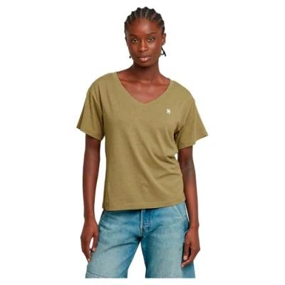 Image of G Star Women&#039;s Open V Neck Relaxed Top, black (dk D26067 D601 6484), M