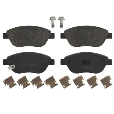 Image of 093189816, 93189816 Brake pad set BLUE PRINT ADZ94234 Front Axle with acoustic wear warning fastening material attachment