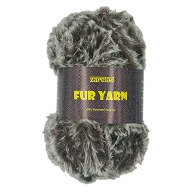 Image of Zarela Fur Yarn 50g (1221) Mink Light Grey