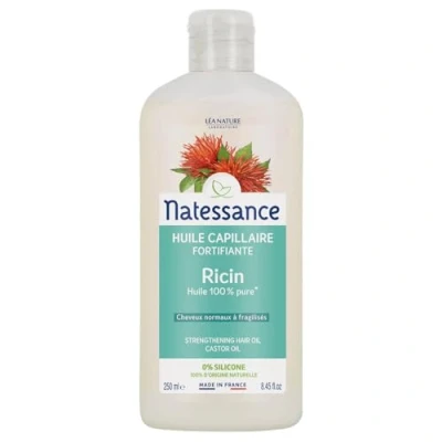 Image of Natessance Hair and Nails Naturel Castor Oil, 250 ml