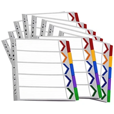 Image of Rexel Mylar A4+ Extra Wide Divider White/Multicolour (Pack of 10)