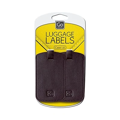 Image of PetrolScooter Distributed Go Travel Case I.D Luggage Label Tags PU Black Suitcase/Travel Bag 2 Pack