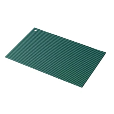 Image of Zeal Large Silicone Trivet Mat Kitchen Worktop Protector for Hot Pots and Pans (36 x 24 cm) Heat Resistant Mat, Non Slip Rectangle (Forest Green)