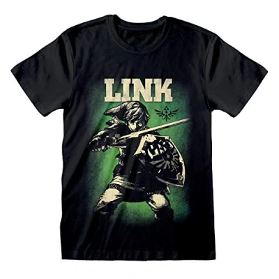 Image of Officially Licensed Nintendo Legend of Zelda Hero Hyrule Unisex T Shirt Black