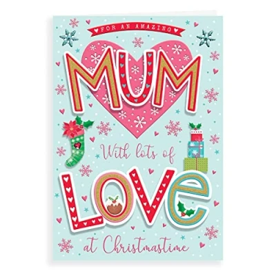 Image of Regal Publishing Modern Christmas Card Mum 9 x 6 inches